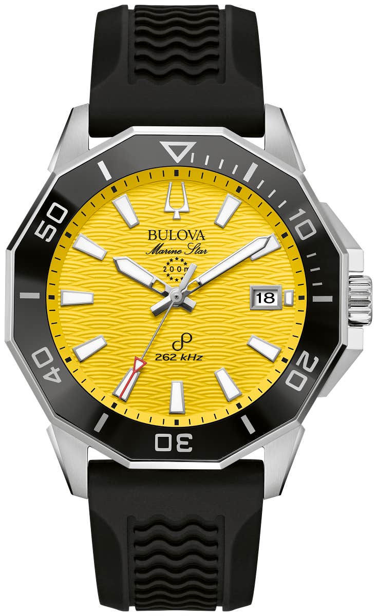 Men’s Bulova Marine Star Precisionist Sport Watch with Yellow Dial 96B431