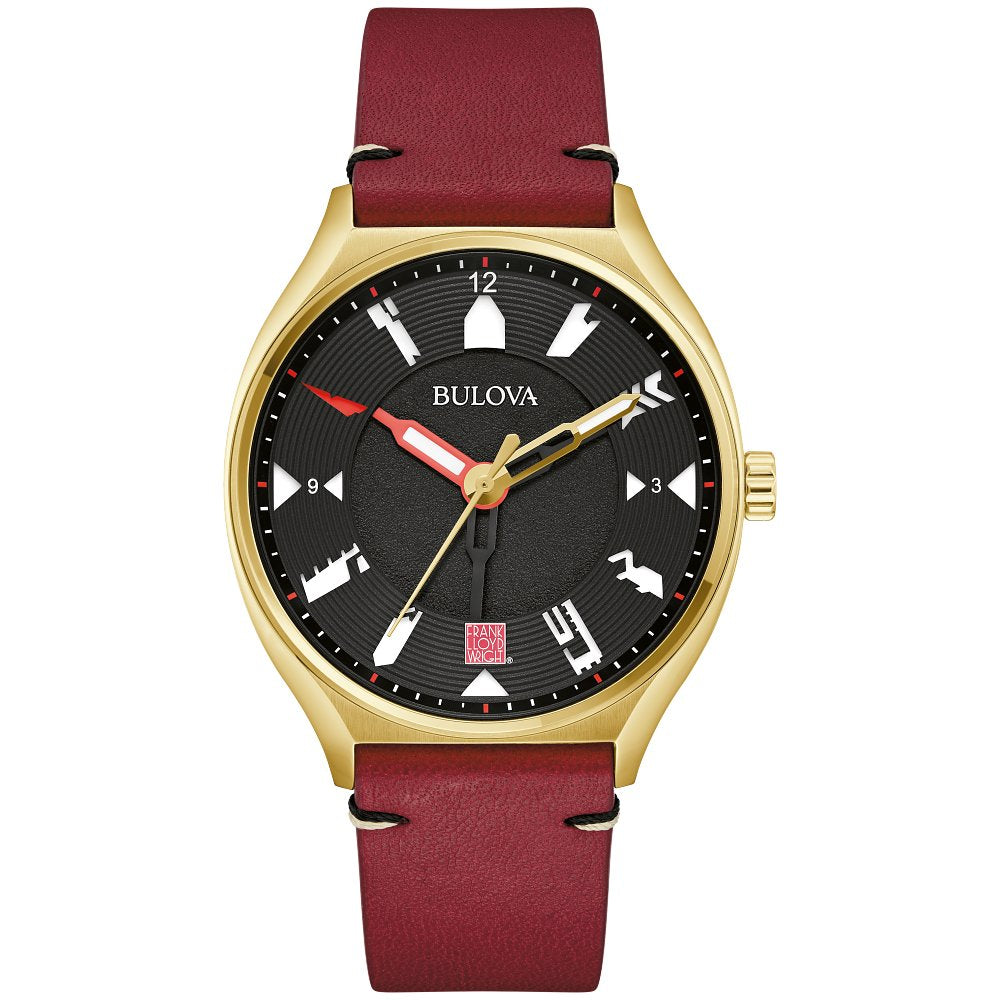 Bulova Stainless Steel Frank Lloyd Wright Mens Watch 97A192