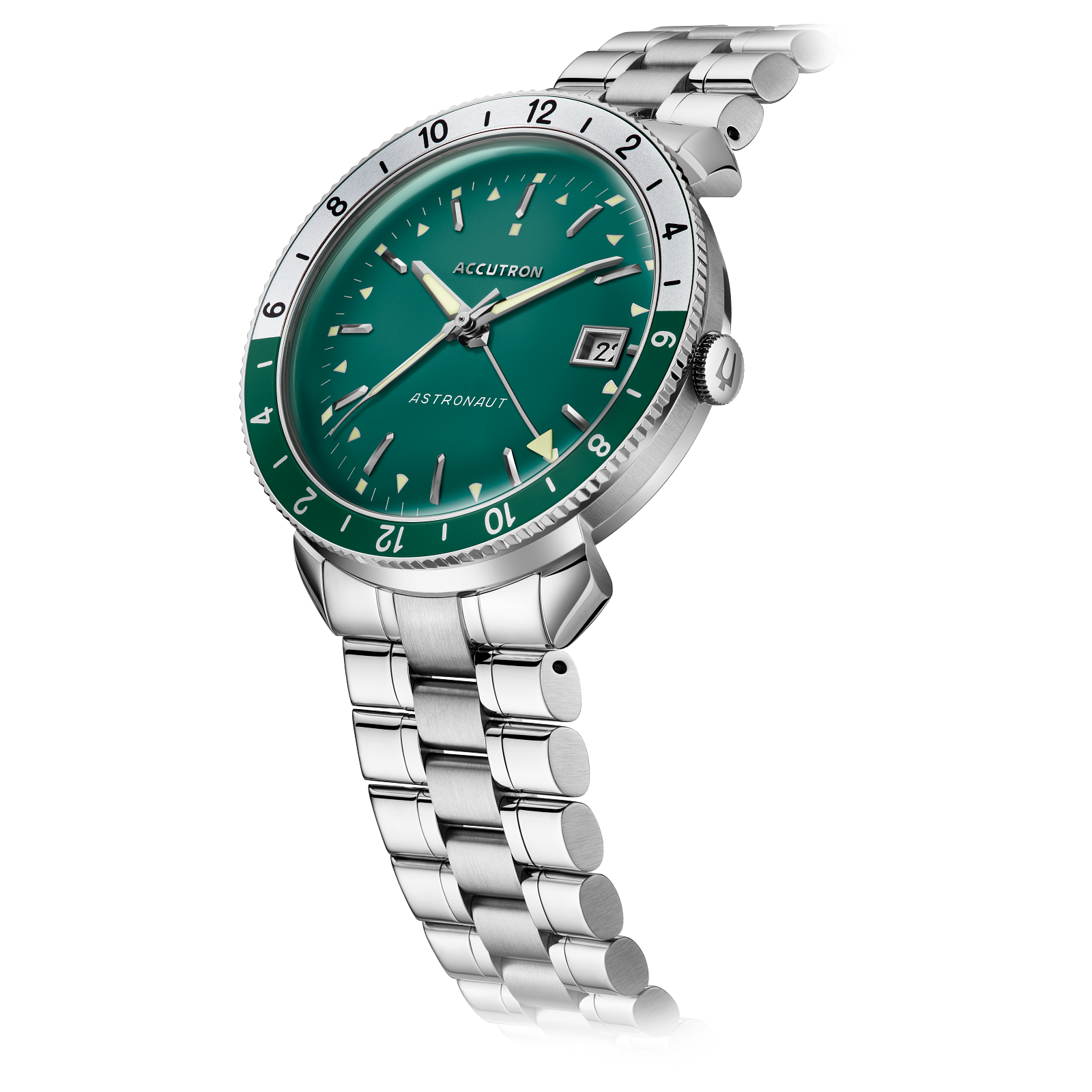 Accutron Stainless Steel Electrostatic Mens Watch 26B205