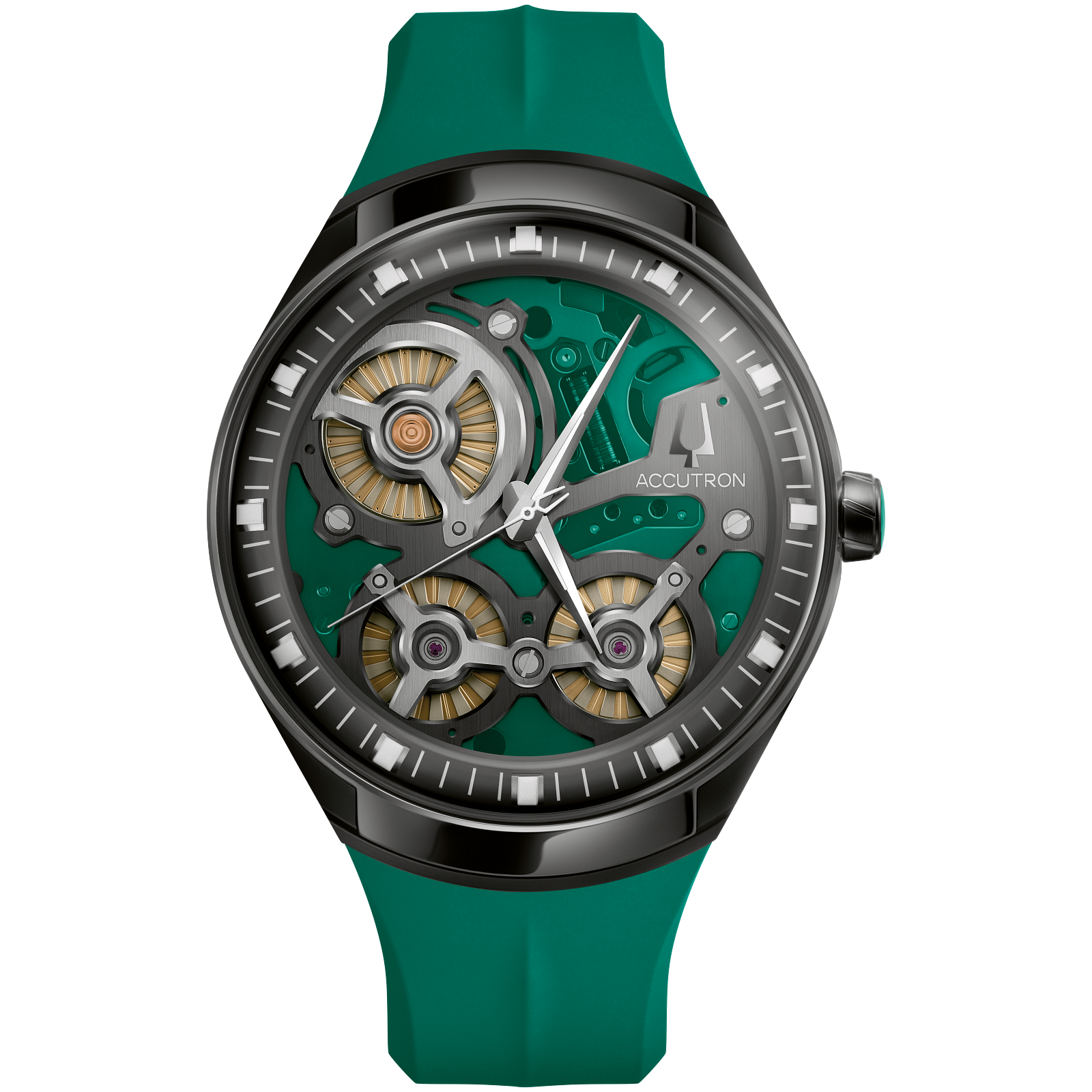 Accutron Stainless Steel Electrostatic Mens Watch 28A207