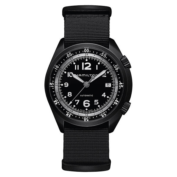 HAMILTON KHAKI AVIATION PILOT PIONEER ALUMINIUM H80485835