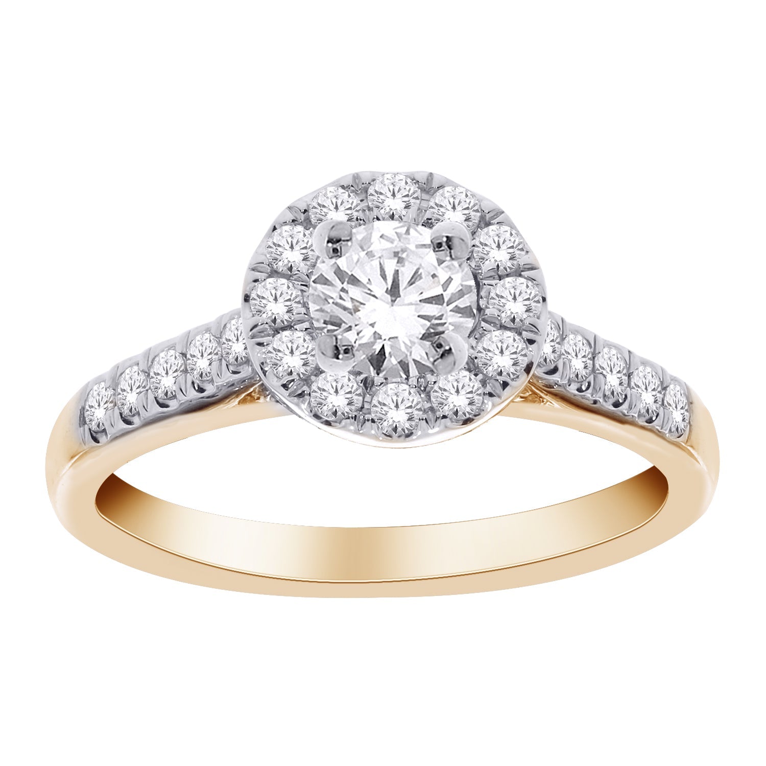 14K 1.25 CT YELLOW GOLD LAB GROWN DIAMOND ENGAGEMENT RING.