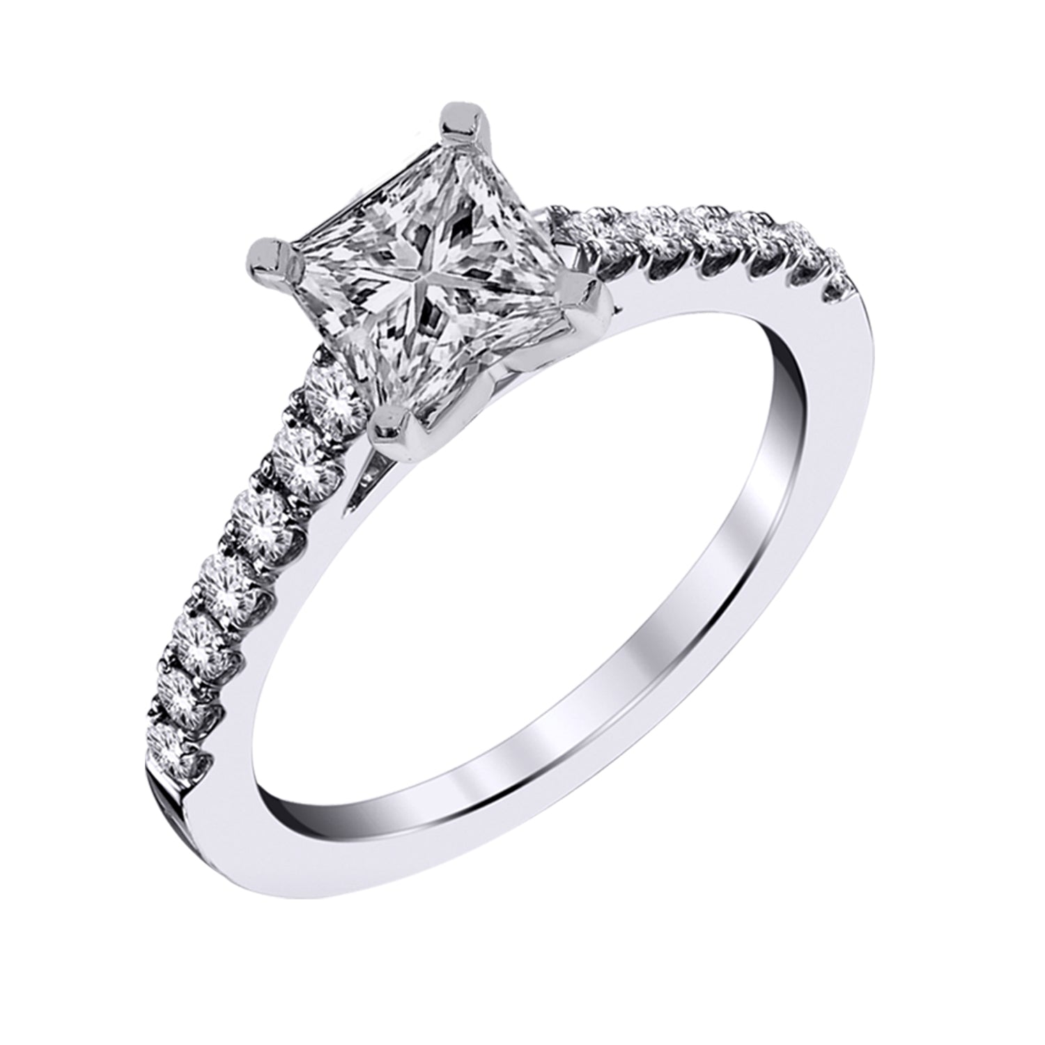 14K WHITE GOLD 1.20 CT LAB GROWN  DIAMOND ENGAGEMENT RING.