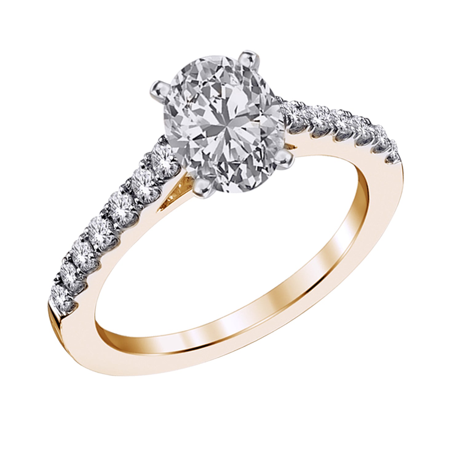 14K YELLOW GOLD 1.20 CT LAB GROWN DIAMOND ENGAGEMENT RING.