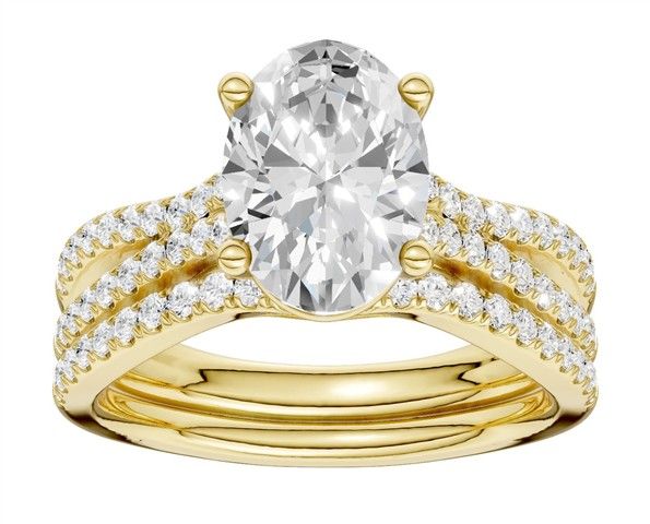 14K 1.40CT Lab Diamond Bridal Set 66135
