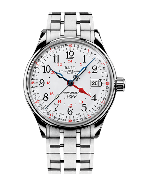 Ball Trainmaster Standard Time GMT (40mm) Watch NM3888D-S5CJ-WH