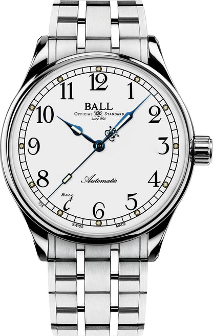 Ball Trainmaster Standard Time (40mm) Watch NM3888D-S9J-WH