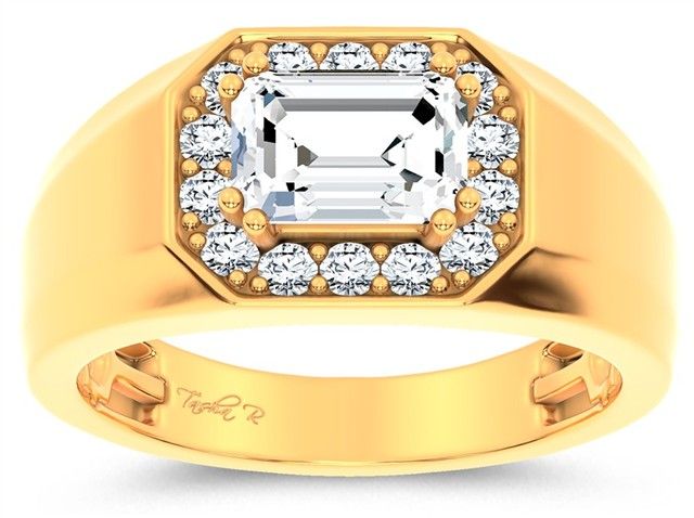 14K 1.98CT Certified Lab Grown Mens Ring 67465