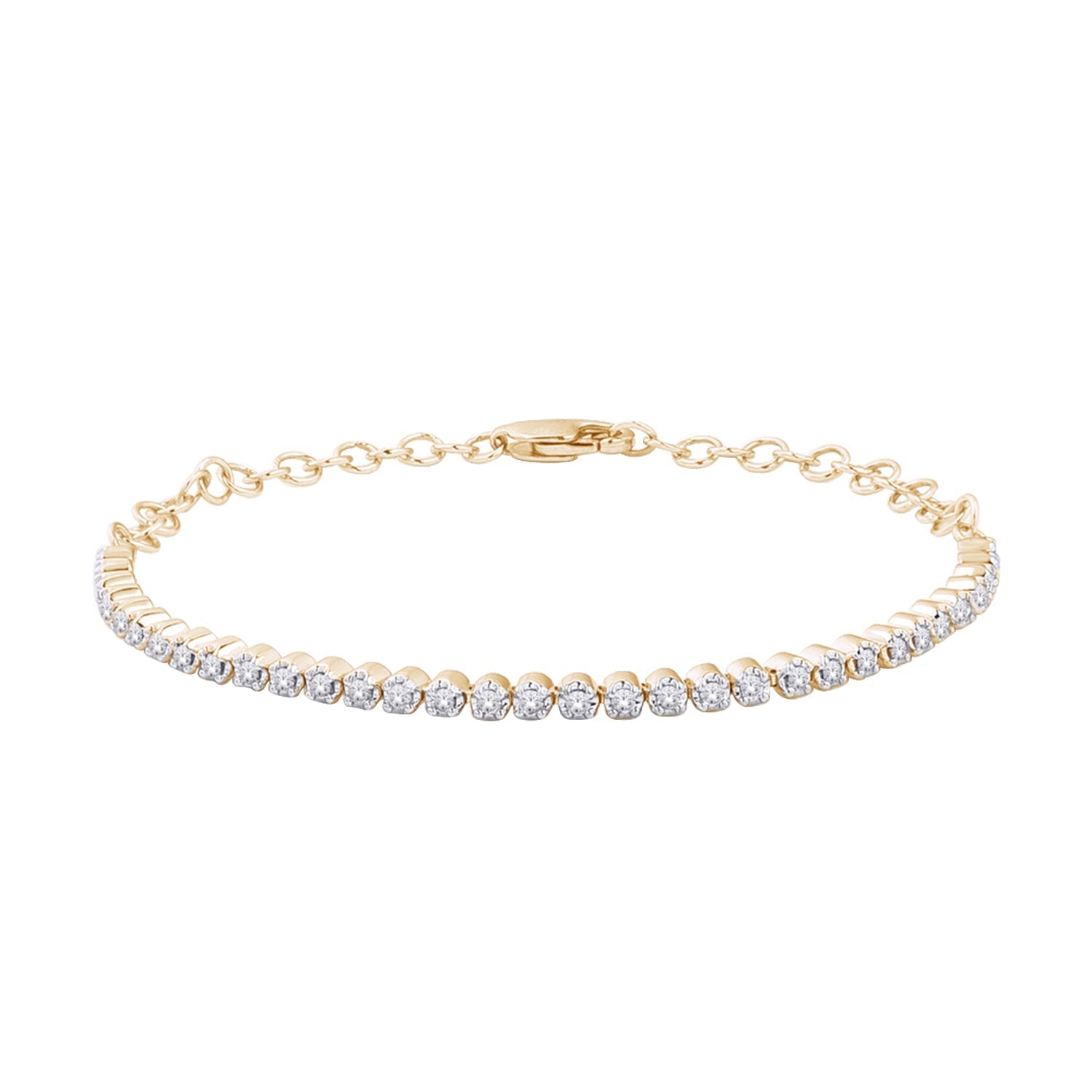 14K YELLOW GOLD 0.50 CT DIAMOND LADIES BRACELET SKB30456-50Y