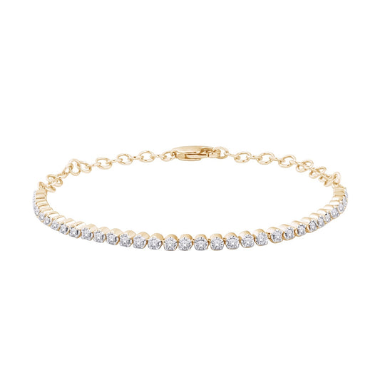 14K YELLOW GOLD 0.50 CT DIAMOND LADIES BRACELET SKB30456-50Y
