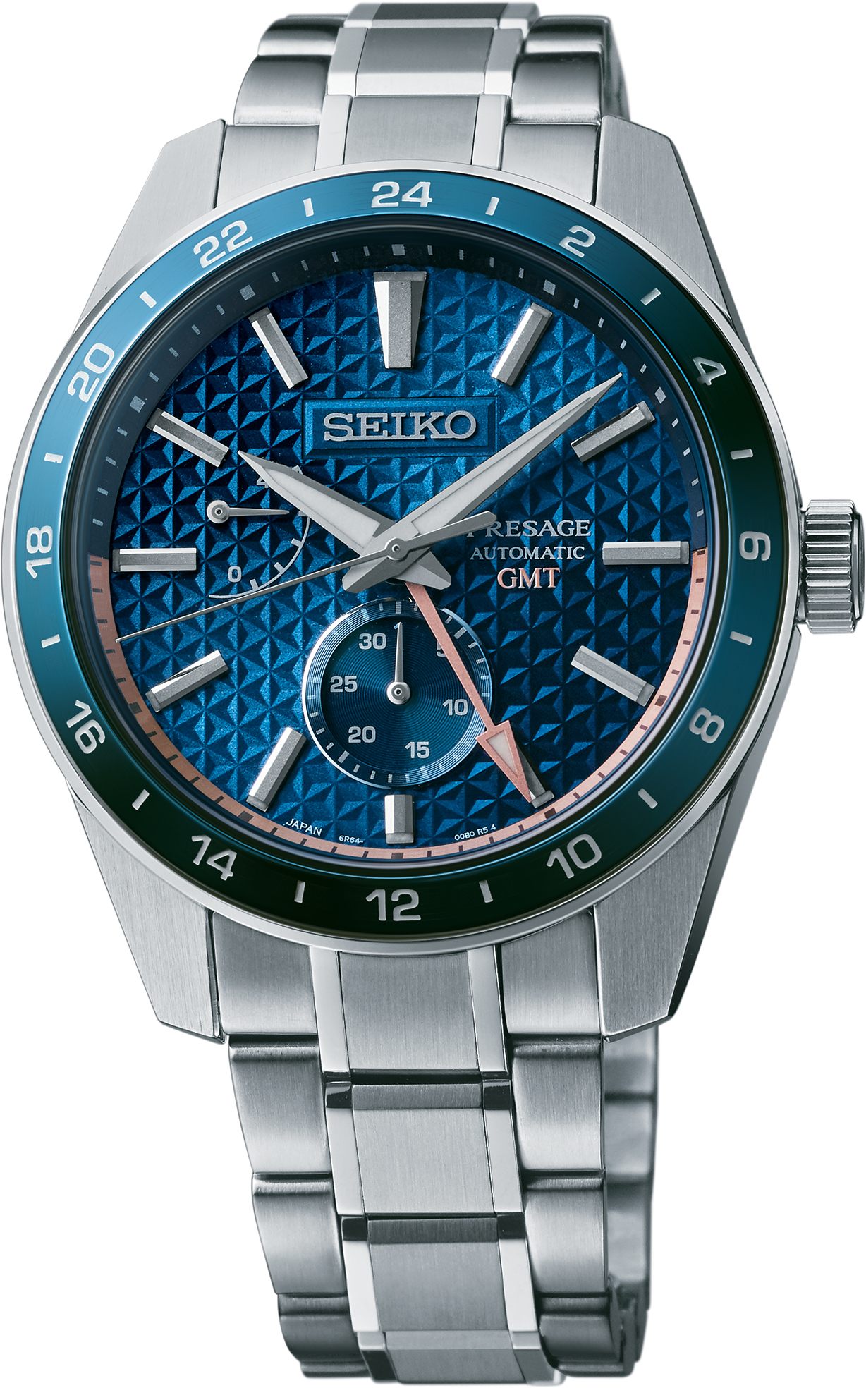 SEIKO LUXE PRESAGE SHARP EDGED SERIES GMT SPB217