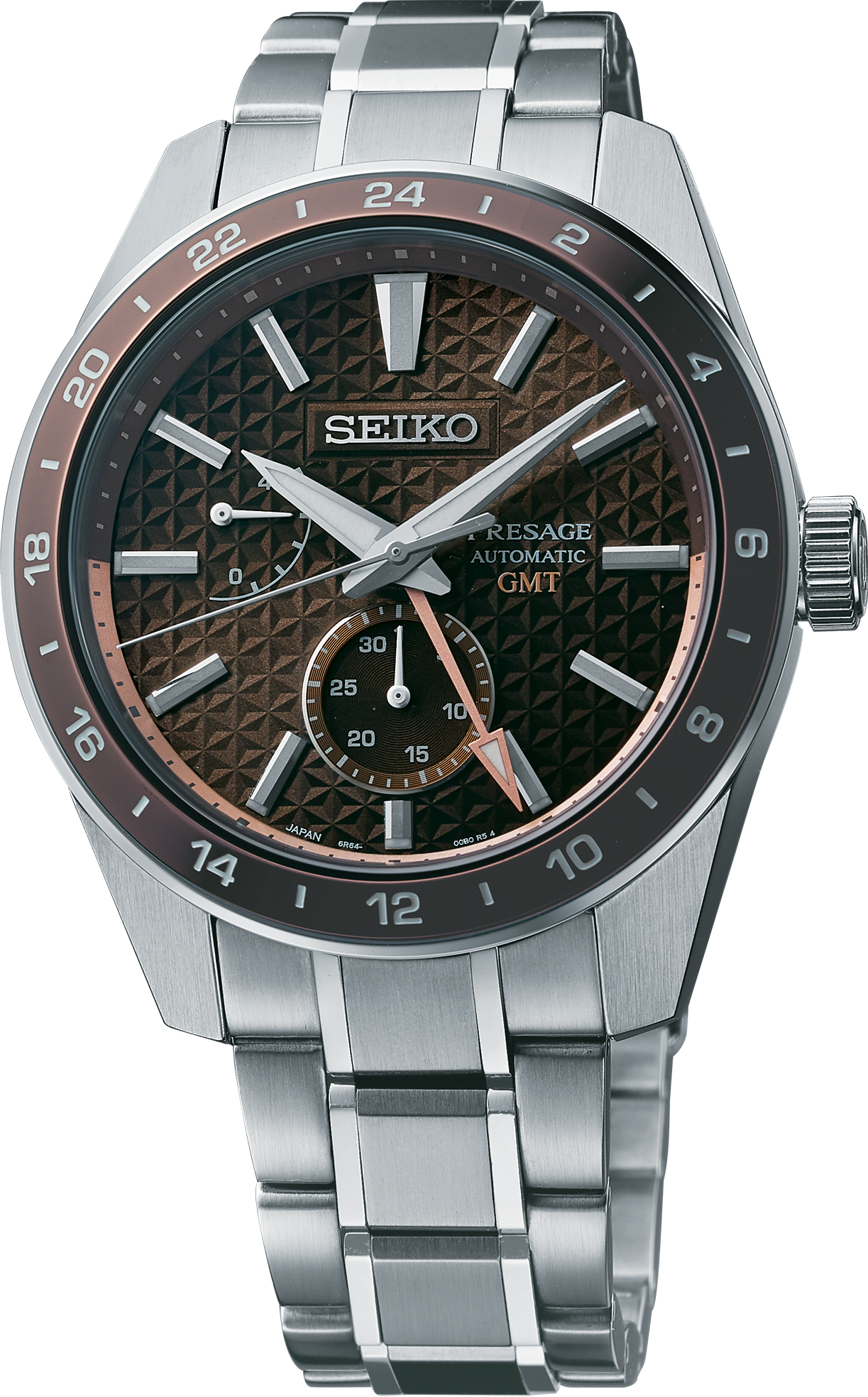 SEIKO LUXE PRESAGE SHARP EDGED SERIES GMT SPB225