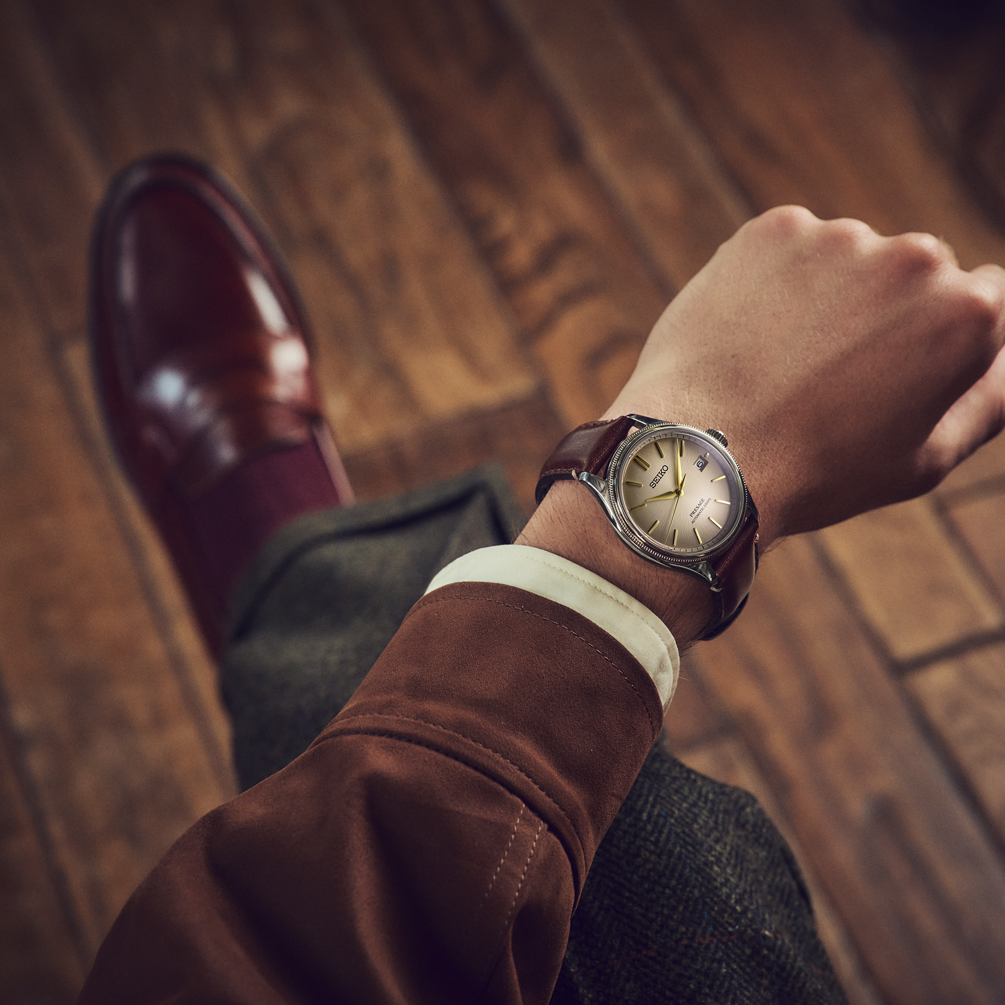 PRESAGE CLASSIC SERIES UPCYCLED LEATHER STRAP LIMITED EDITION SPB529