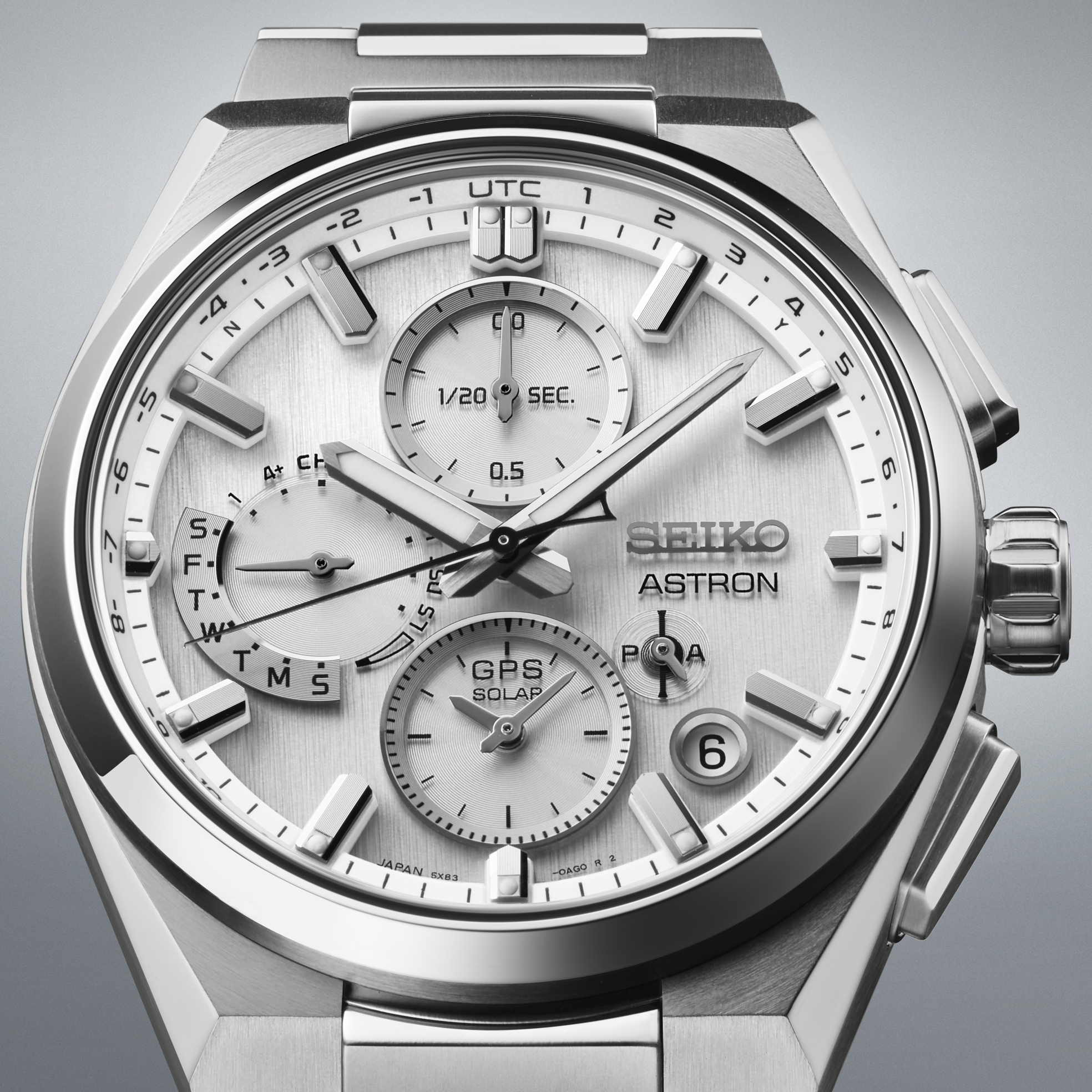 SEIKO LUXE ASTRON GPS SOLAR DUAL-TIME CHRONOGRAPH SSH159