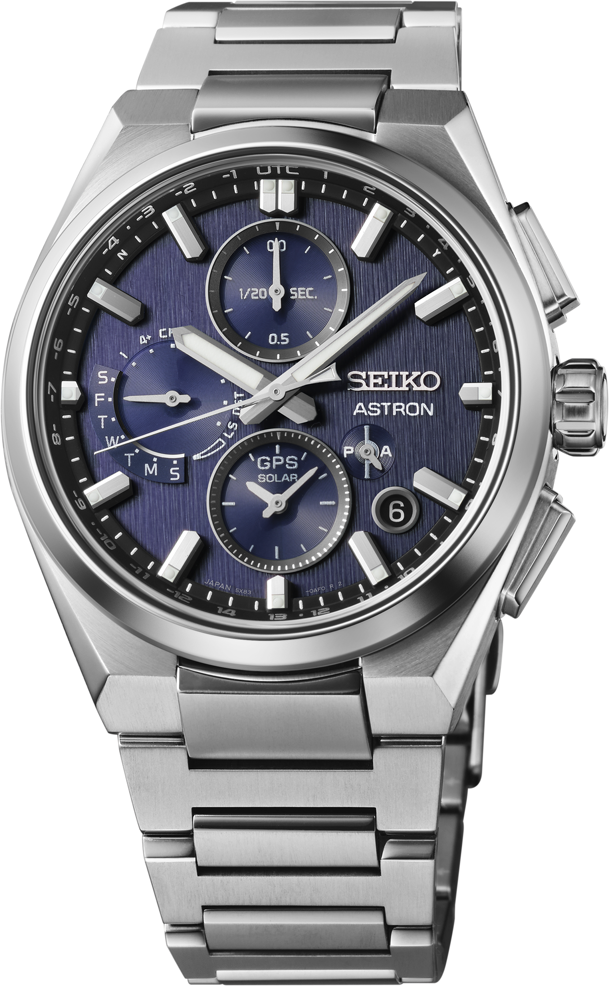 SEIKO LUXE ASTRON GPS SOLAR DUAL-TIME CHRONOGRAPH SSH161