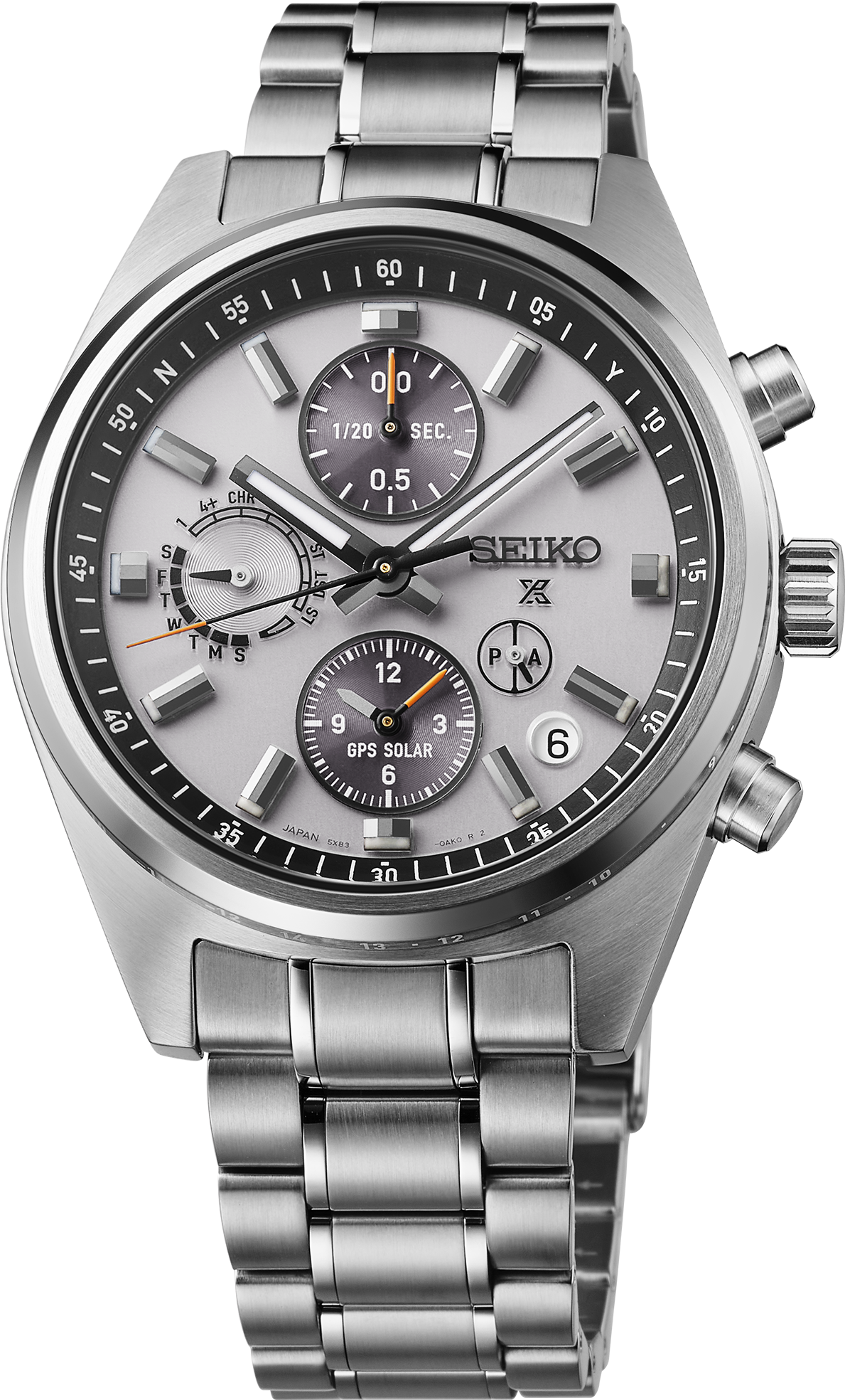 SEIKO LUXE PROSPEX SPEEDTIMER GPS SOLAR DUAL-TIME CHRONOGRAPH SSH165