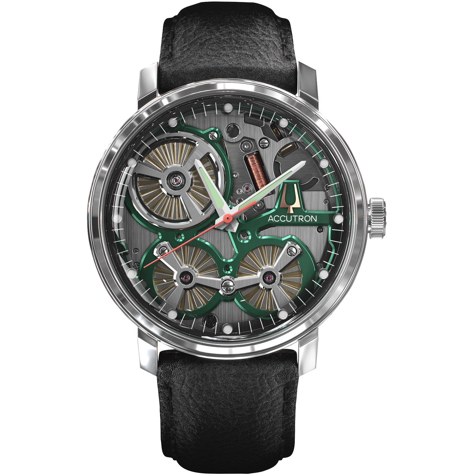Accutron Stainless Steel Electrostatic Mens Watch 2ES6A001