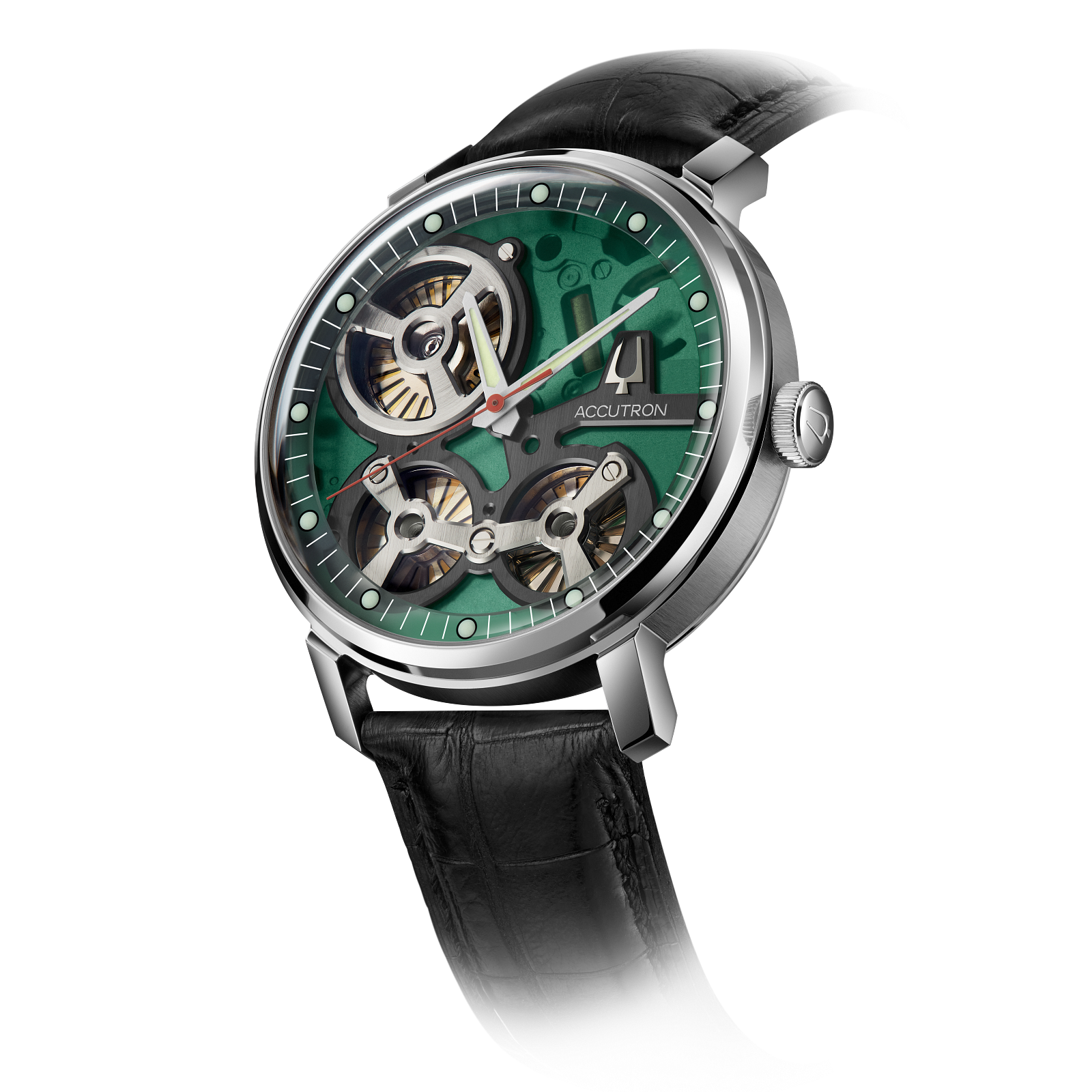 Accutron Stainless Steel Electrostatic Mens Watch 2ES6A005B