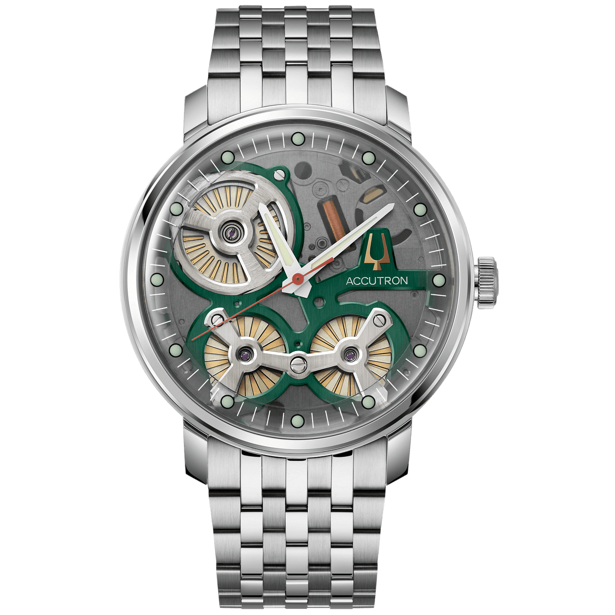 Accutron Stainless Steel Electrostatic Mens Watch 2ES6A006