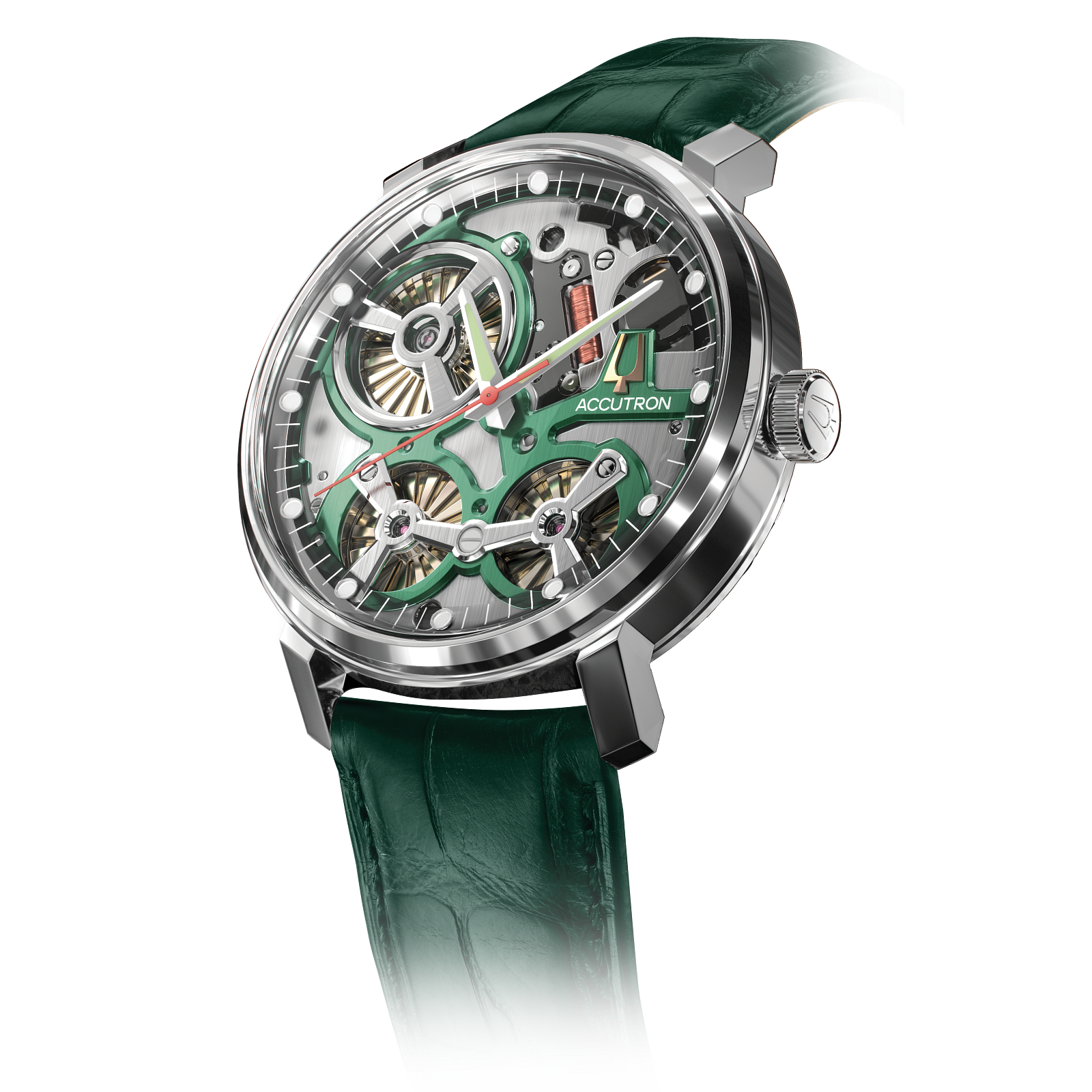 Accutron Stainless Steel Electrostatic Mens Watch 2ES6A003