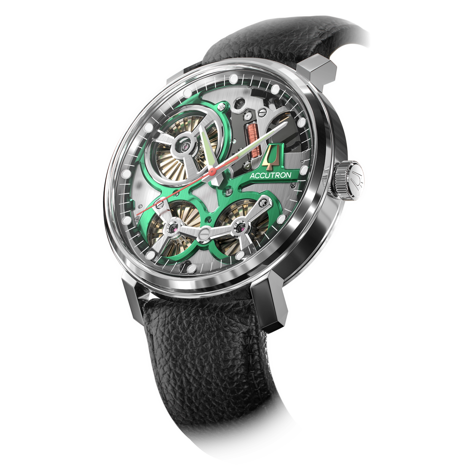 Accutron Stainless Steel Electrostatic Mens Watch 2ES6A001