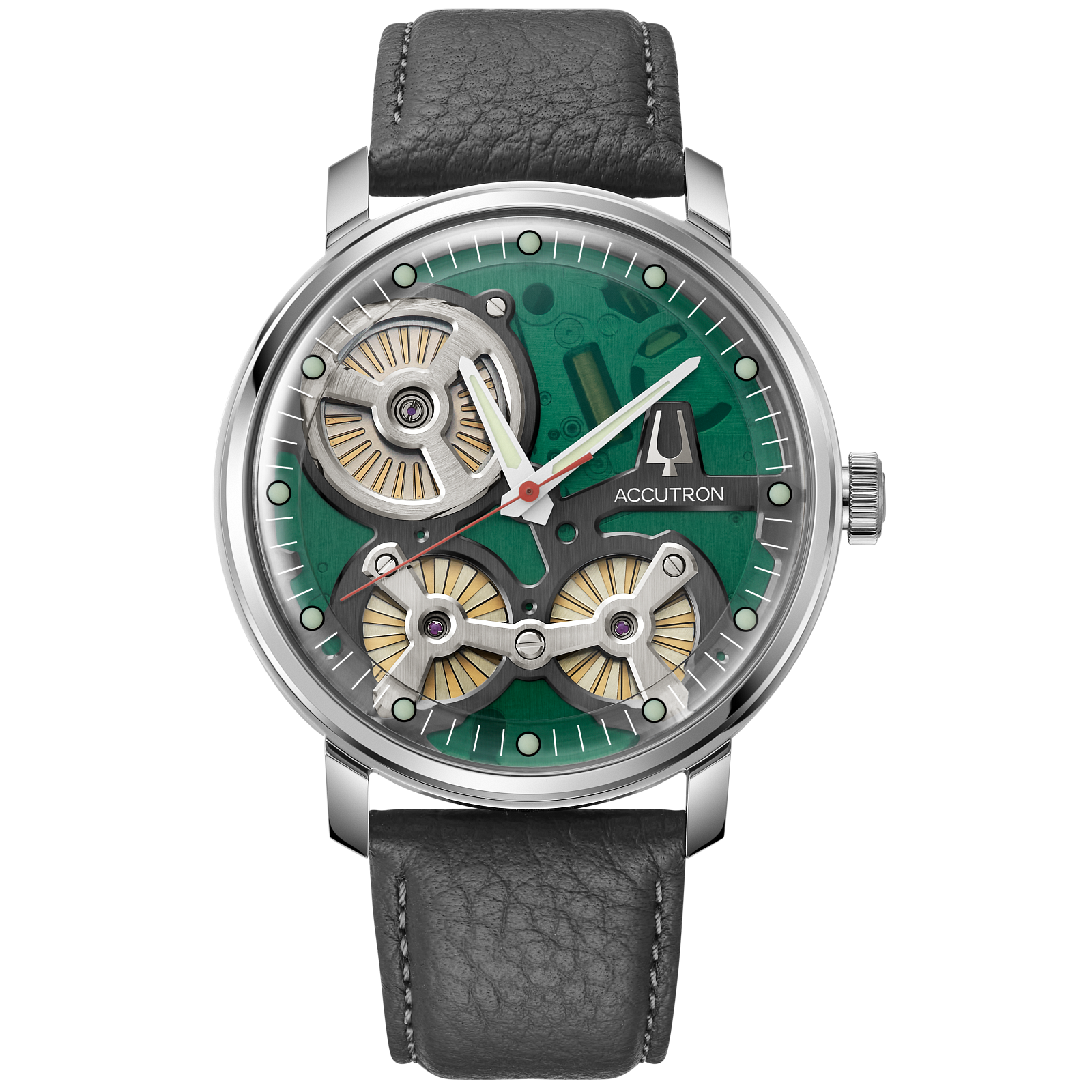 Accutron Stainless Steel Electrostatic Mens Watch 2ES6A005
