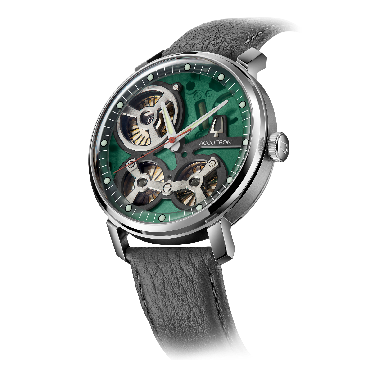 Accutron Stainless Steel Electrostatic Mens Watch 2ES6A005