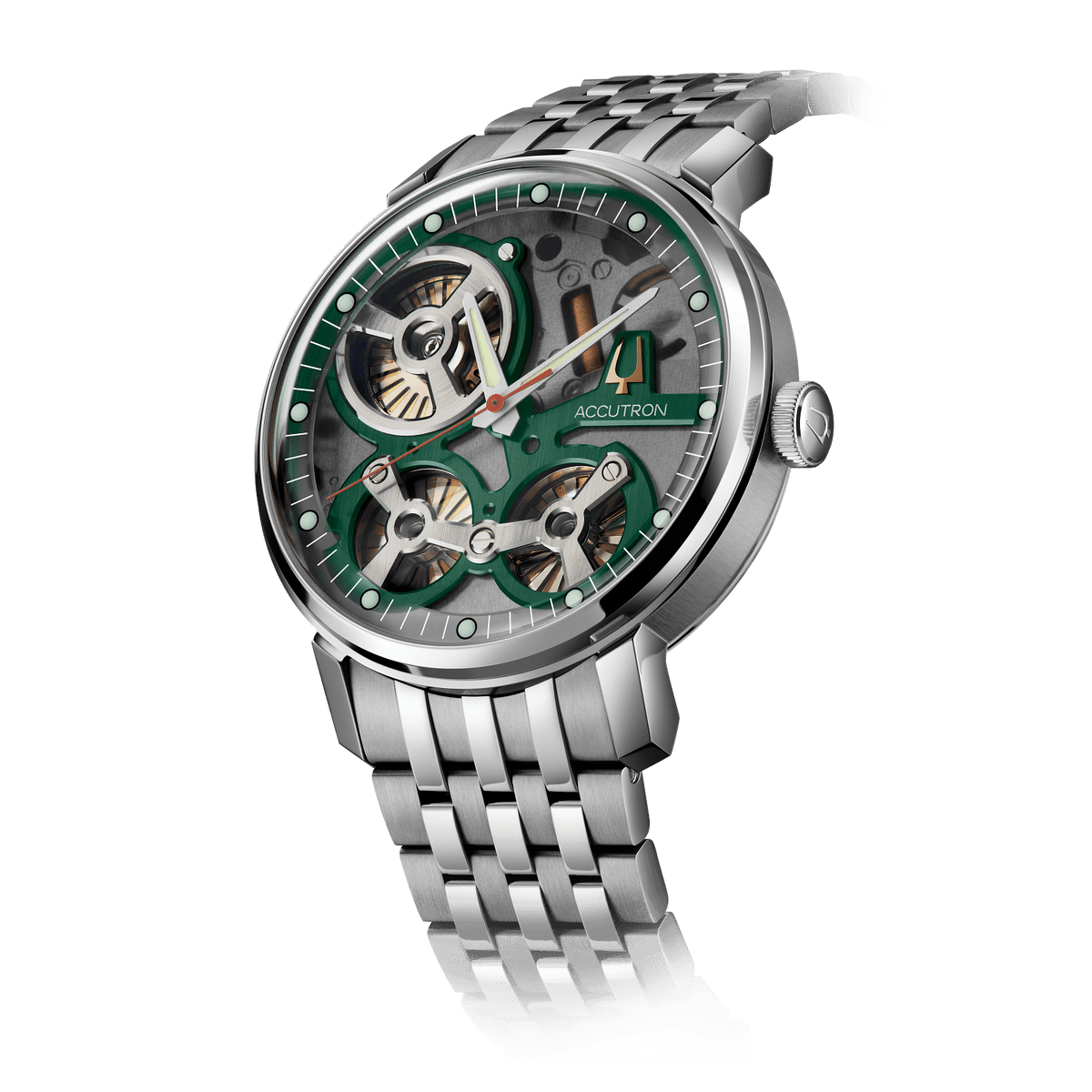 Accutron Stainless Steel Electrostatic Mens Watch 2ES6A006
