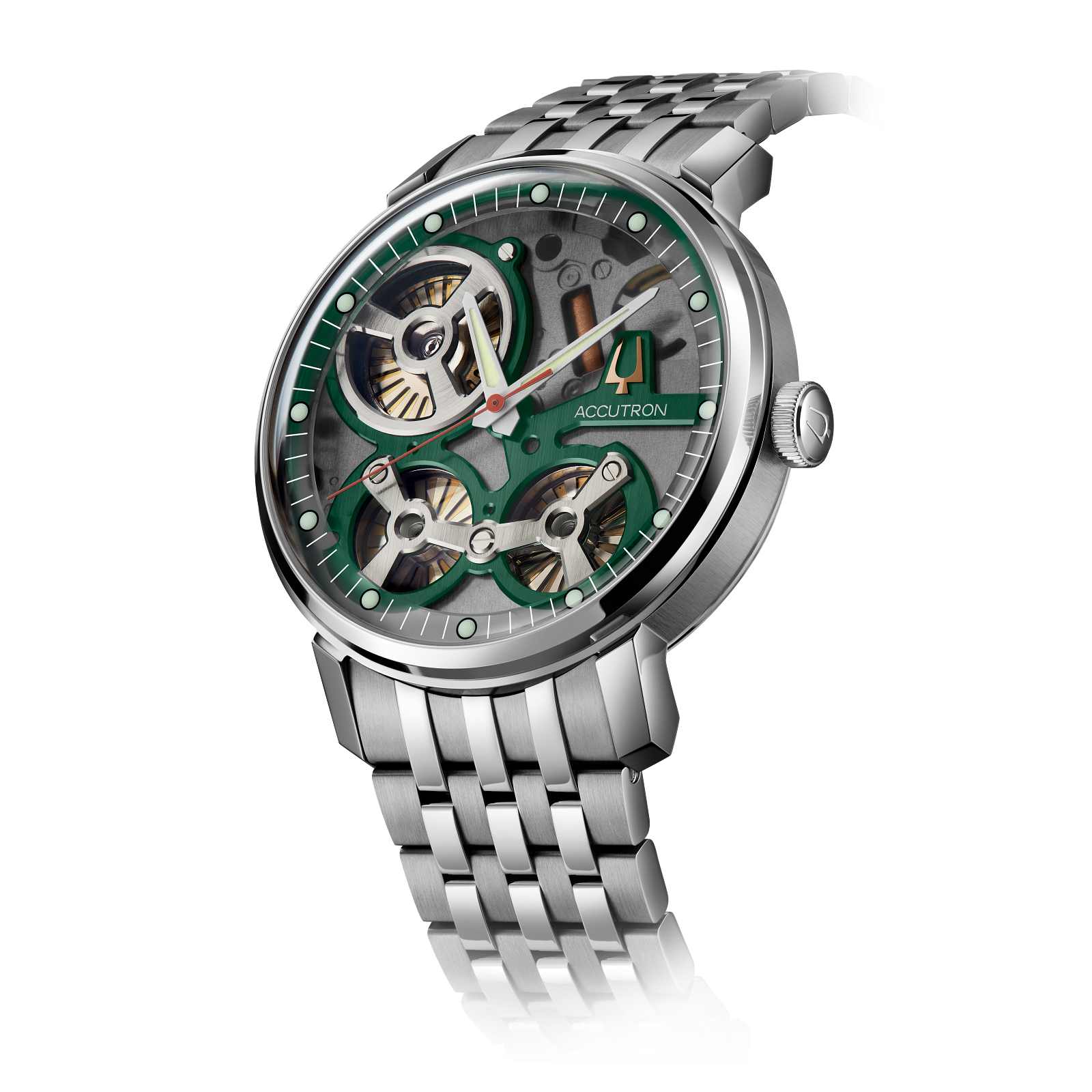 Accutron Stainless Steel Electrostatic Mens Watch 2ES6A006