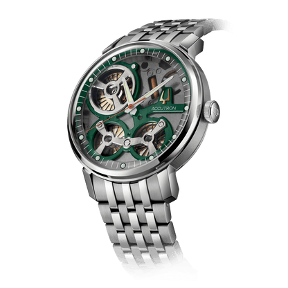 Accutron Stainless Steel Electrostatic Mens Watch 2ES6A006