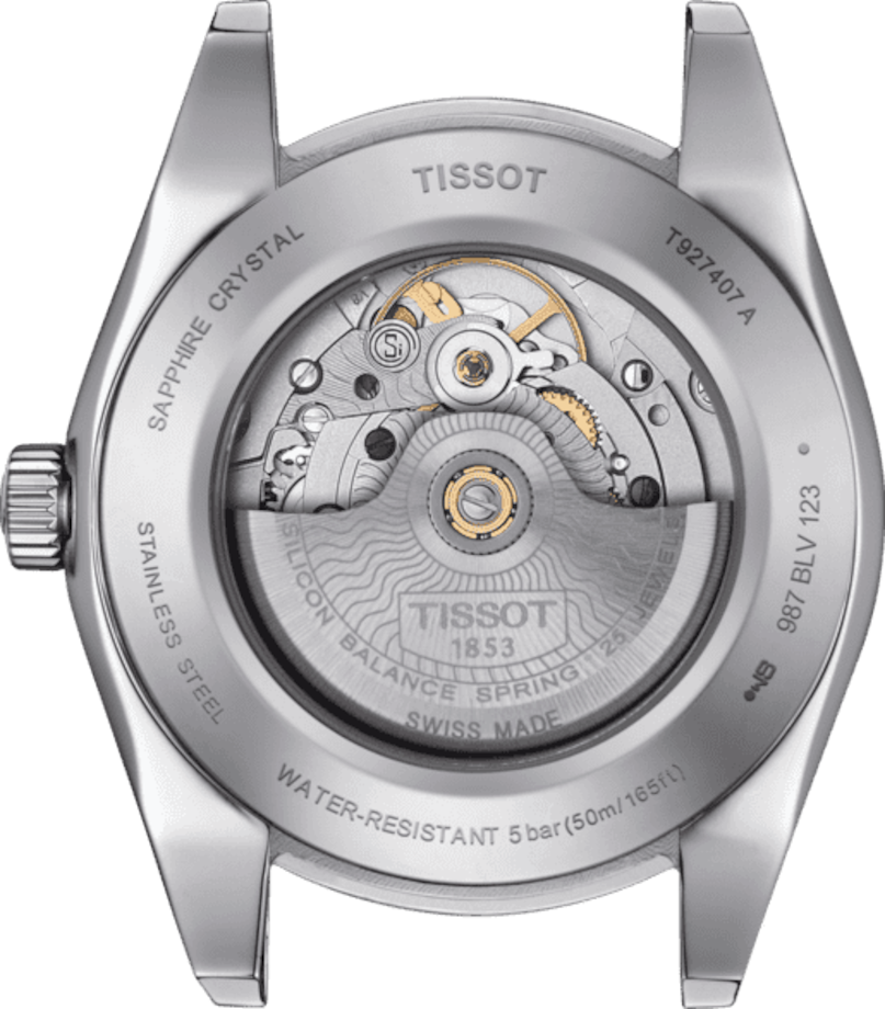 Tissot Gentleman Powermatic 80 Silicium Solid 18K Gold bezel - T927.407.46.041.00