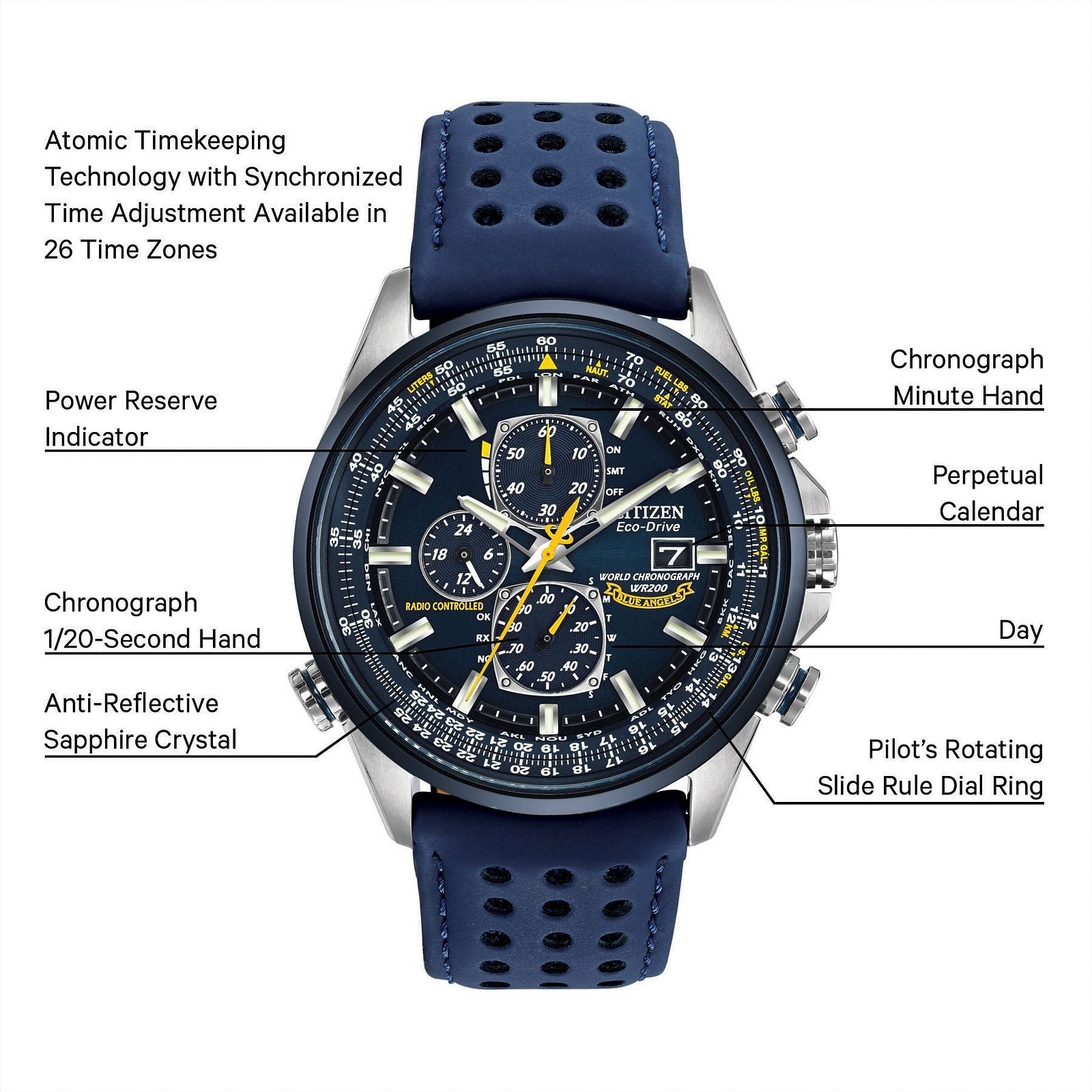 World Chronograph A-T AT8020-03L