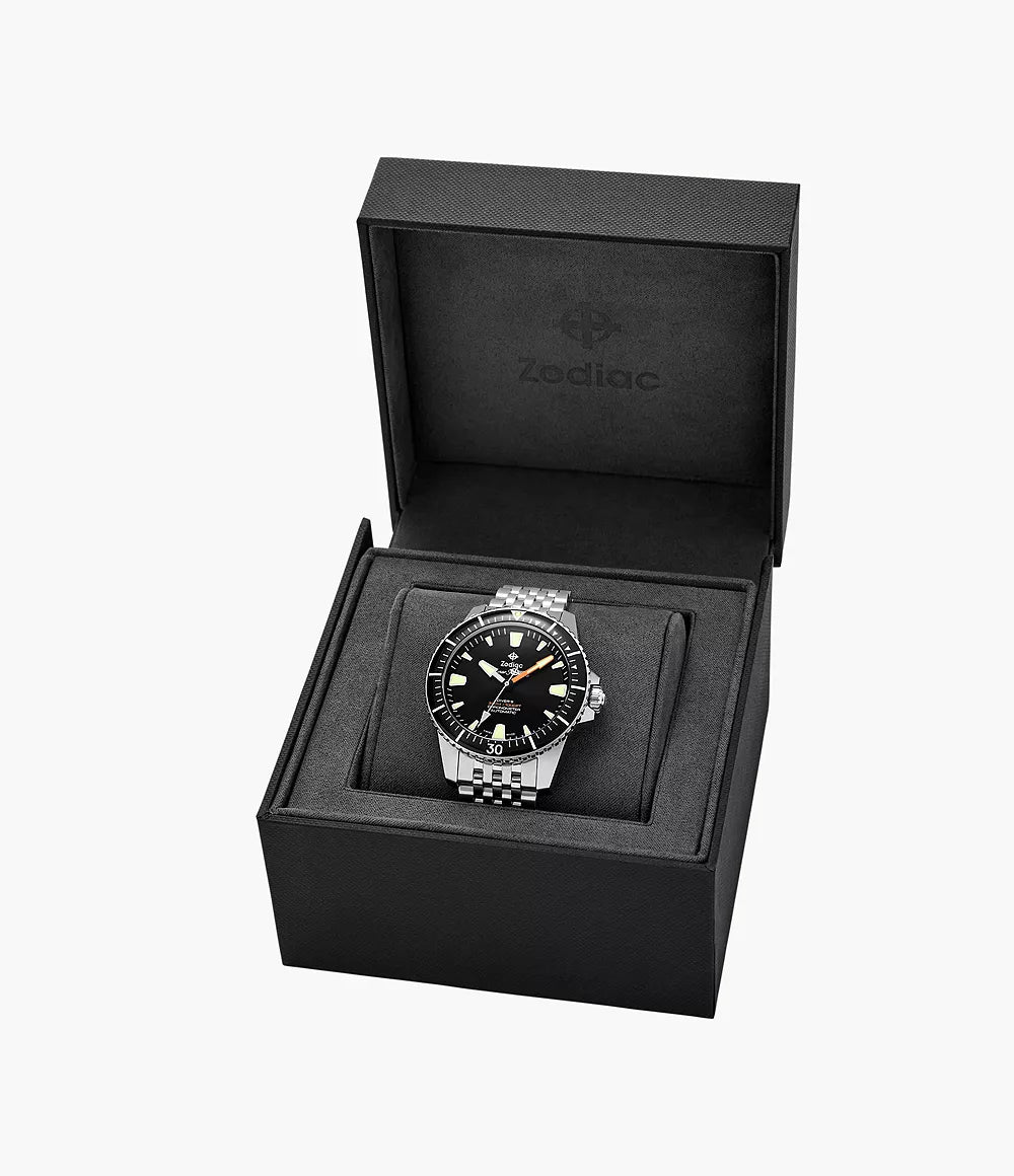Zodiac Super Sea Wolf Pro-Diver Automatic Stainless Steel Watch ZO3552