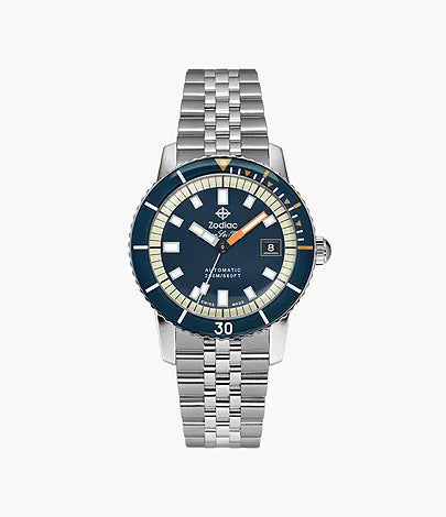 Zodiac Super Sea Wolf Compression Automatic Stainless Steel Watch ZO9266