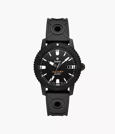 Zodiac Super Sea Wolf Compression Diver Automatic Rubber Strap Watch ZO9297