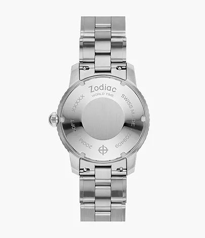Zodiac Super Sea Wolf GMT World Time Automatic Stainless Steel Watch ZO9409