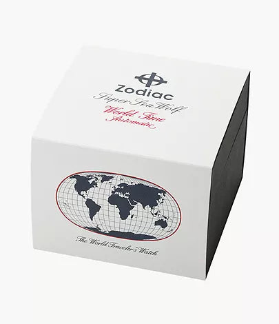Zodiac Super Sea Wolf GMT World Time Automatic Stainless Steel Watch ZO9409