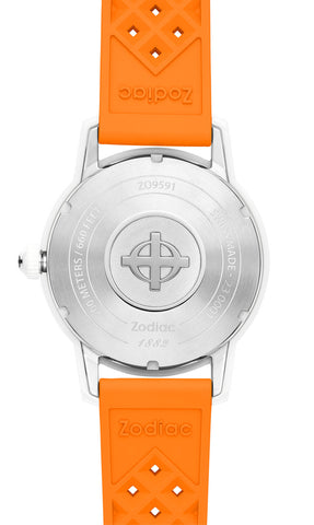 Zodiac Super Sea Wolf Ceramic Swiss Automatic White Orange ZO9591