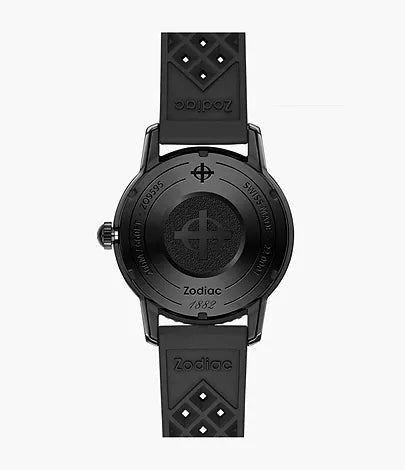 Zodiac Super Sea Wolf Ceramic Compression Diver Automatic Rubber Strap Watch ZO9595