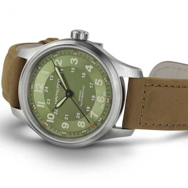 Hamilton H70545560 Khaki Field Titanium Automatic Green Dial