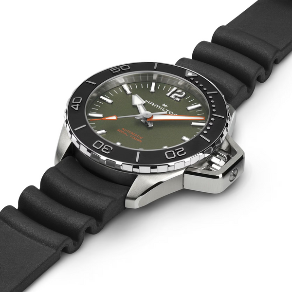 Hamilton H77455360 Khaki Navy Frogman Automatic Green Dial 41mm