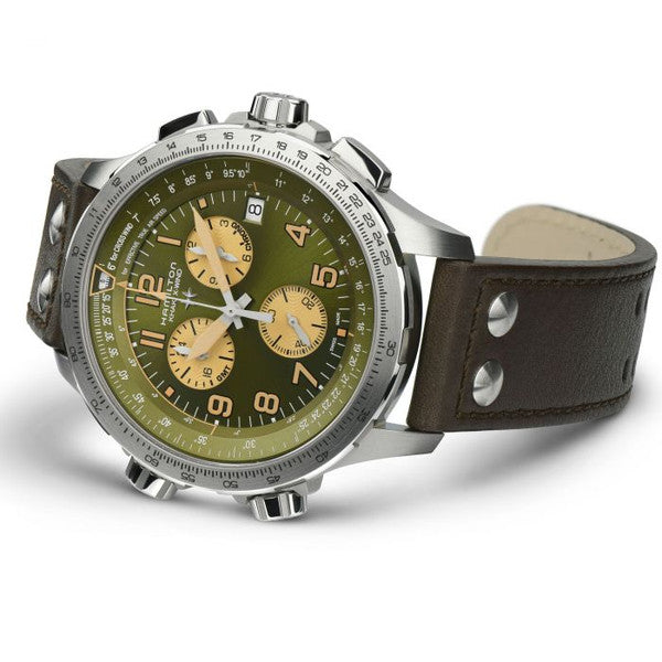 Hamilton H77932560 Khaki Aviation X-Wind GMT Chrono Quartz 46mm