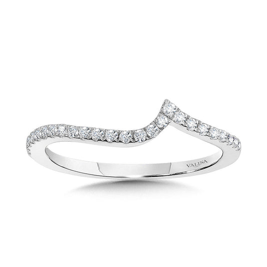 Valina Asymmetrical Curved Diamond Wedding Band R2257BW-SR