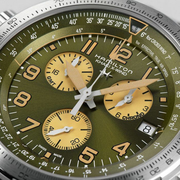 Hamilton H77932560 Khaki Aviation X-Wind GMT Chrono Quartz 46mm