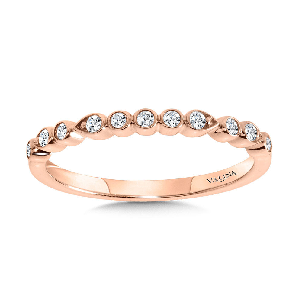 Valina Bezel-Set Stackable Diamond Wedding Band R2293BP-SR