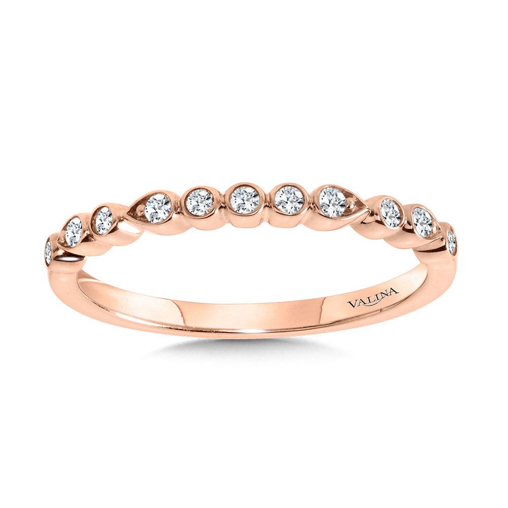Valina Bezel-Set Stackable Diamond Wedding Band R2293BP-SR