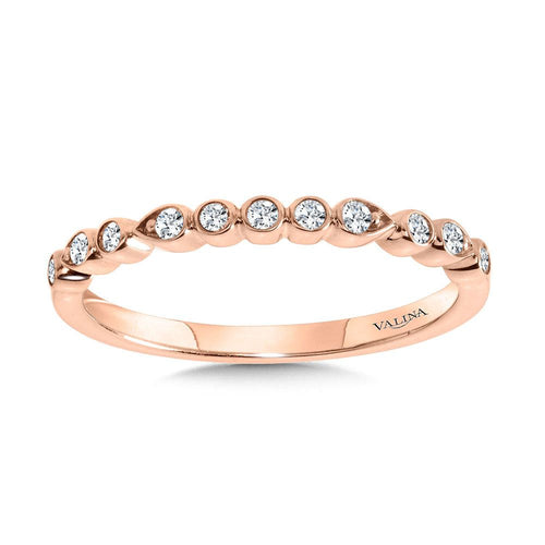 Bezel-Set Stackable Diamond Wedding Band R2293BP-SR