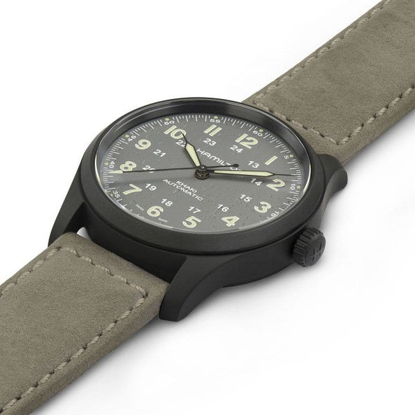 Hamilton H70215880 Khaki Field Titanium Auto Concrete Dial