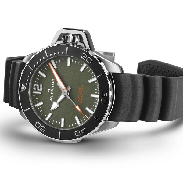 Hamilton H77455360 Khaki Navy Frogman Automatic Green Dial 41mm