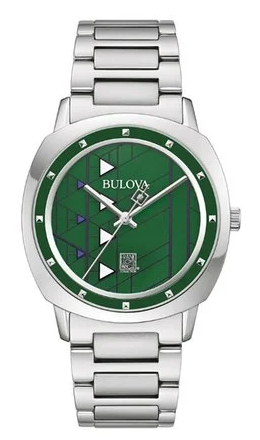 Bulova 96A286 Frank Lloyd Wright Hollyhock Green Dial